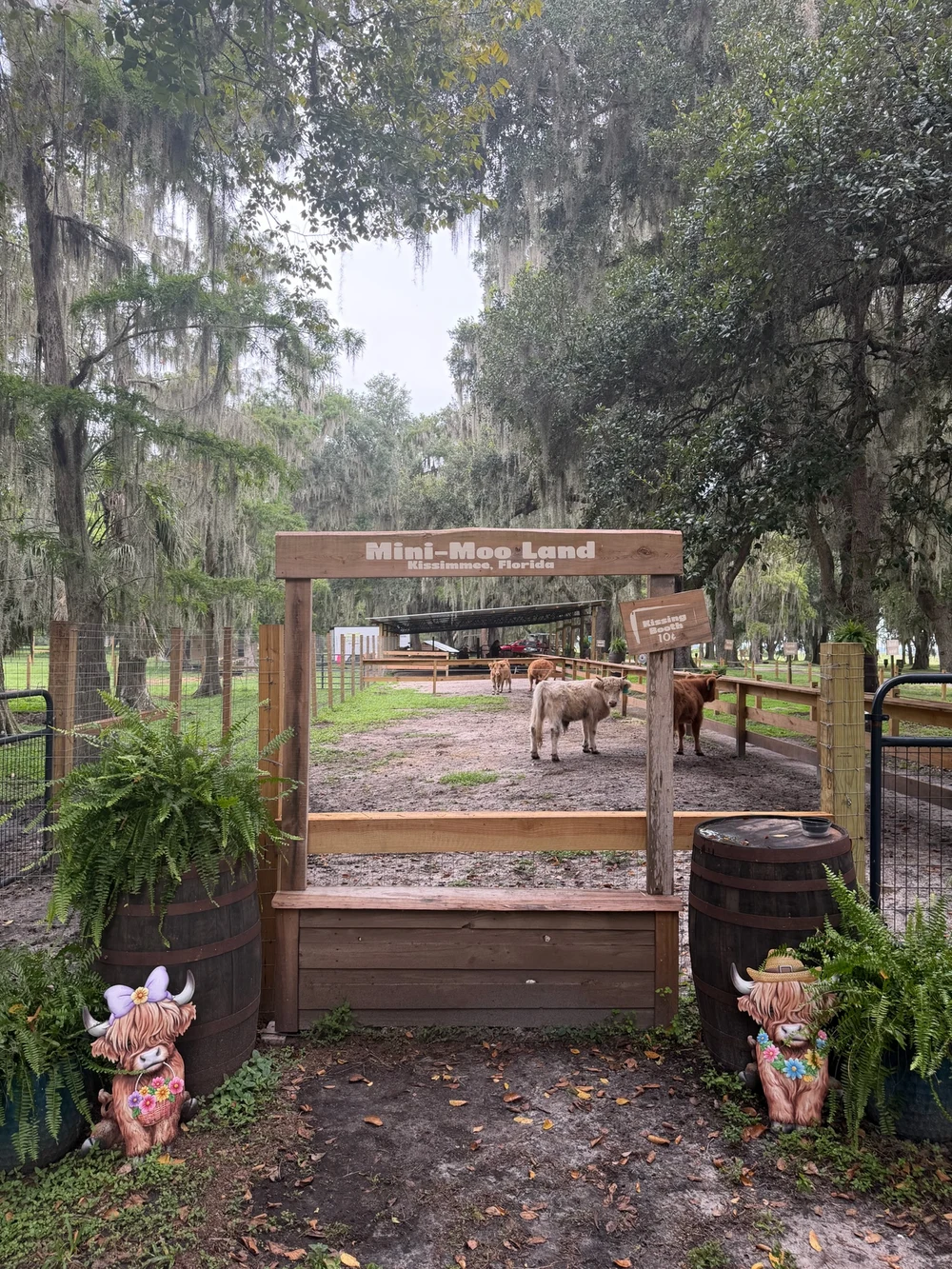 Mini Moo Land wooden entrance